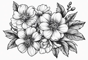Hawthorn flowers tattoo idea