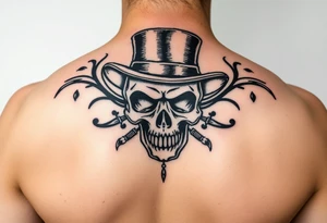 voodoo skull, top hat, tattoo idea