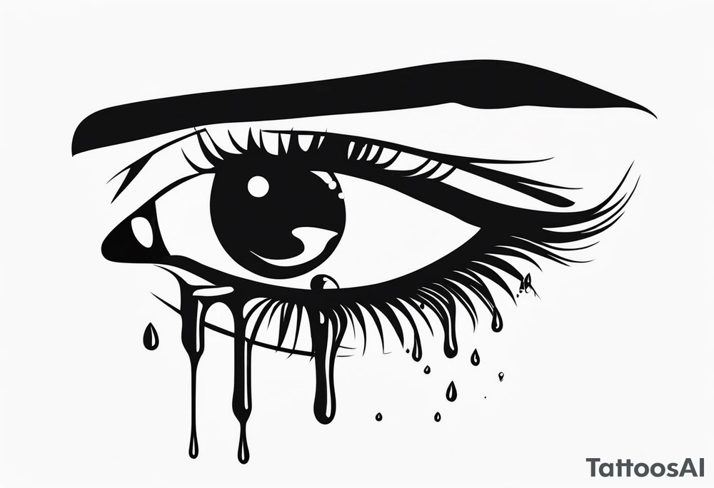 Tears ricocheting off person tattoo idea