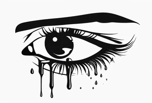 Tears ricocheting off person tattoo idea