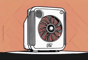 a box fan tattoo idea