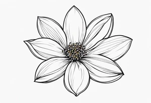 small minimalist flower tattoo tattoo idea