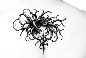 Go back to what it was before. I want fine lines. I want more organic tendrils. tattoo idea