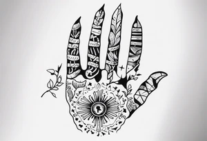 skeleton hand with words in the bone tattoo idea