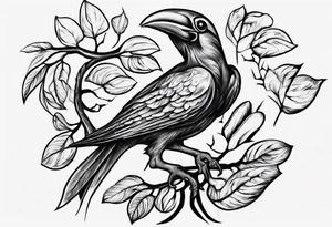 Doctor Bird. Ackee. Tree root. Family initials tattoo idea