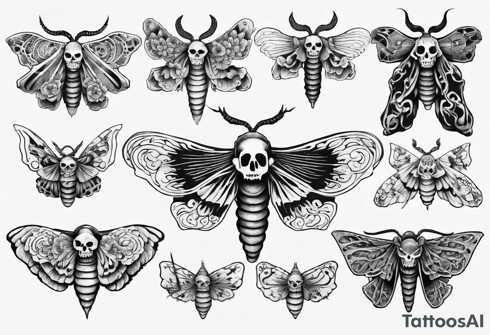 Death moth tattoo idea