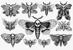 Death moth tattoo idea