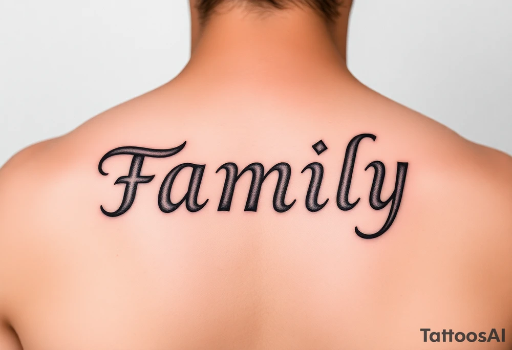 Family  word tattoo idea