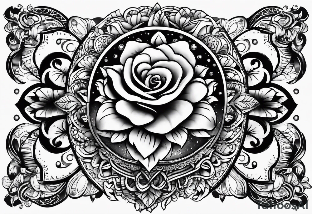 el mar y el sol adentro de un corazon tattoo idea
