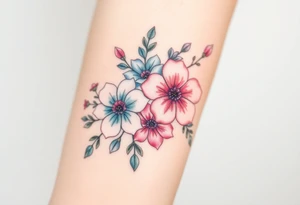 Friendship  flowers tattoo idea