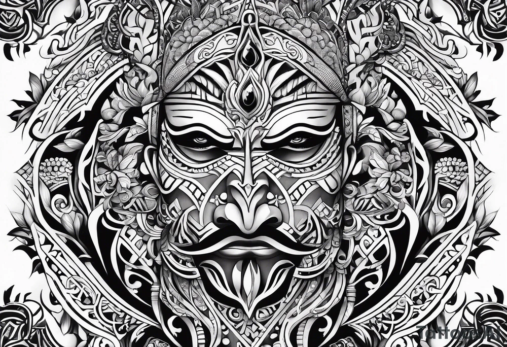 Te Moko with Croatian and Northern Irish influences tattoo idea