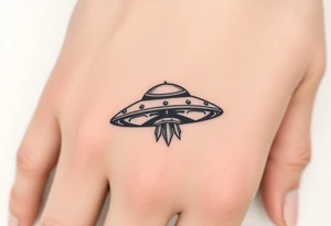 Small UFO tattoo idea