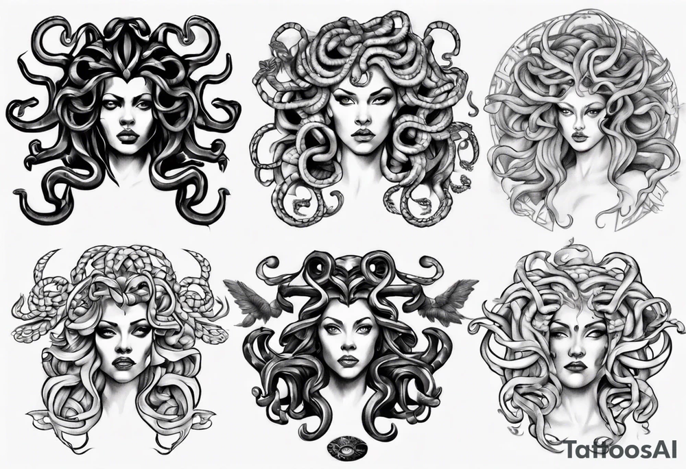 Medusa upper shoulder tattoo idea