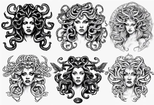 Medusa upper shoulder tattoo idea
