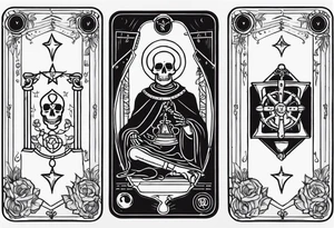 Hierophant skeleton 
tarot card tattoo idea