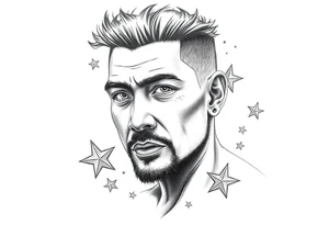 last Namr Obando with stars tattoo idea