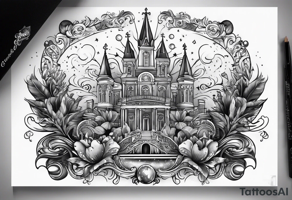 New Orleans, Mardi Gras, outer space tattoo idea