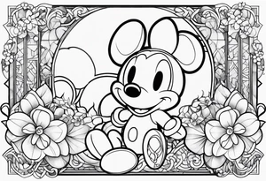 mickey mouse and my melody tattoo idea