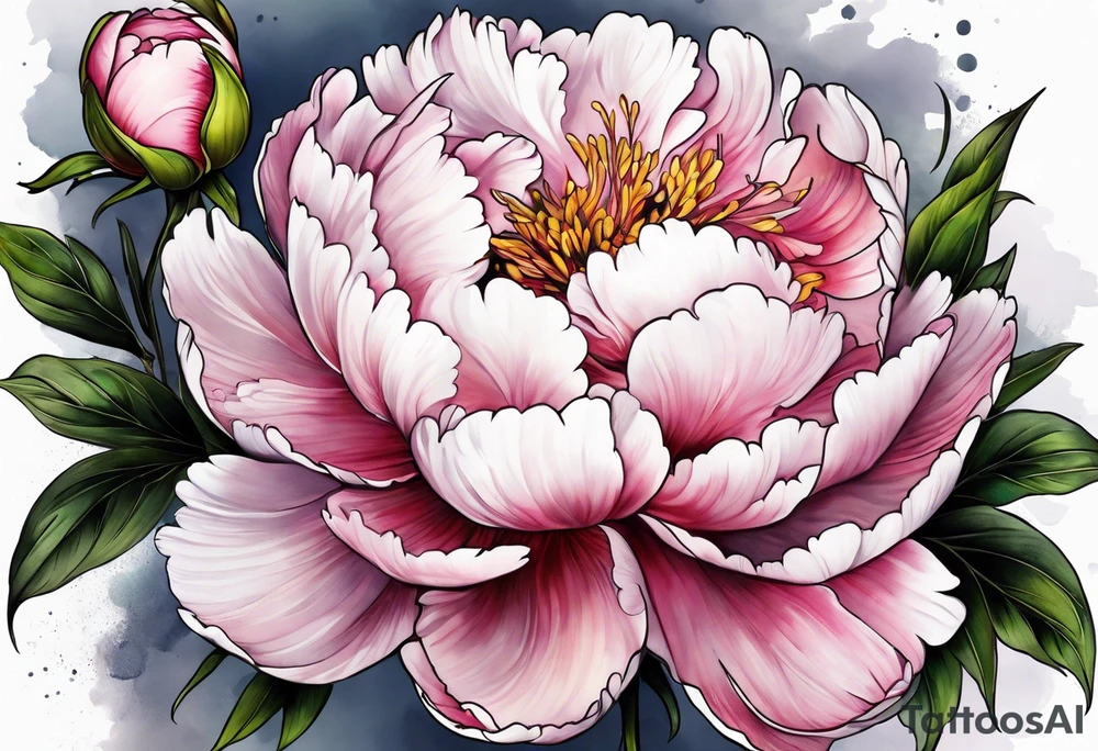 Peony tattoo idea