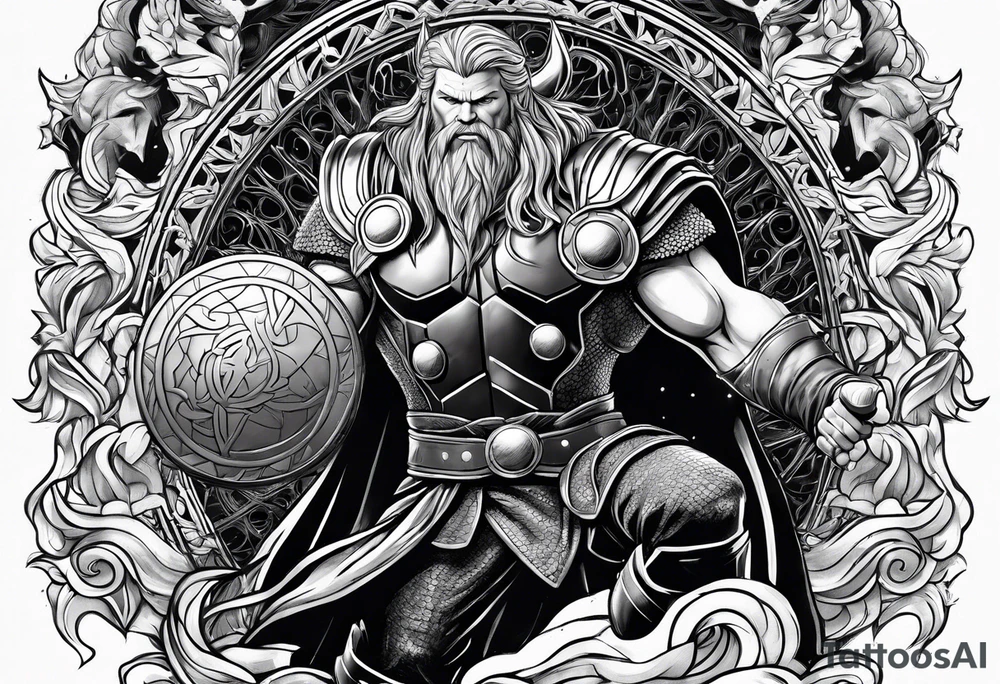 Thor im Kampf tattoo idea
