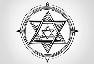 Ancient tetragrammaton to represent God's chosen one with a secret message written in Hebrew from God tattoo idea