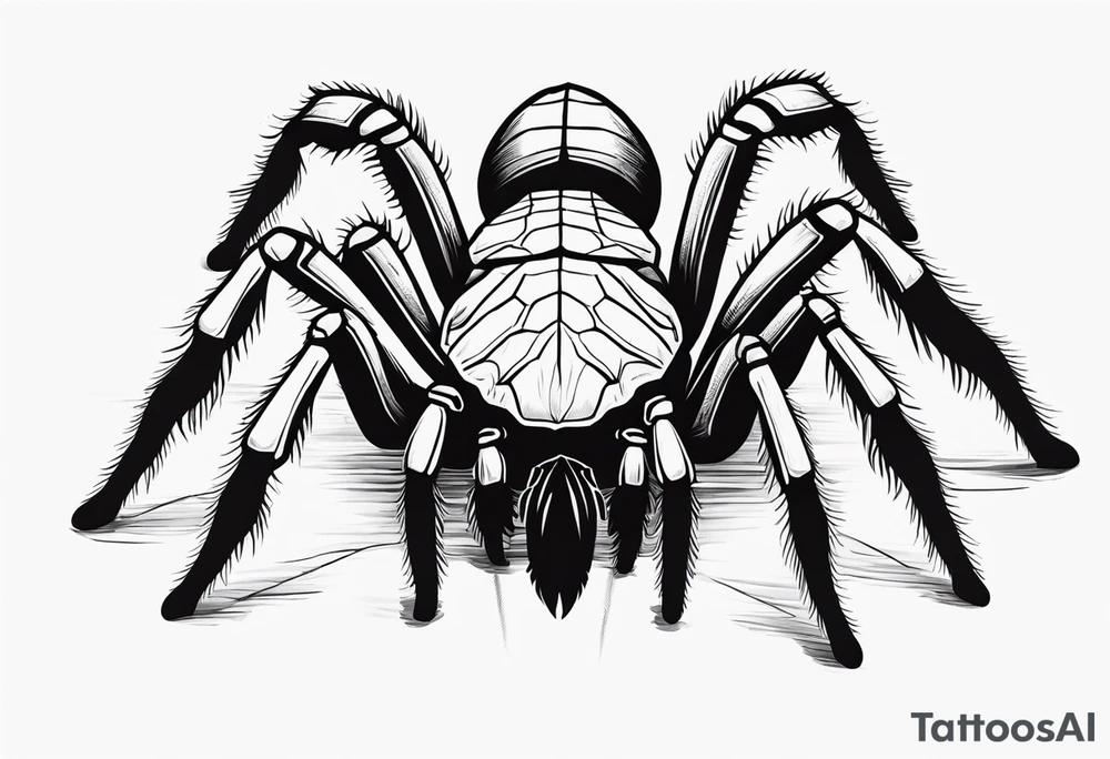 Realistic Tarantula tattoo idea