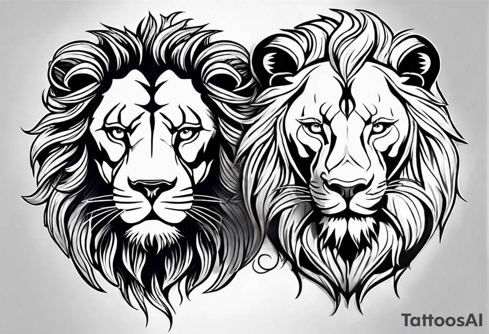 Leo couple tattoo idea