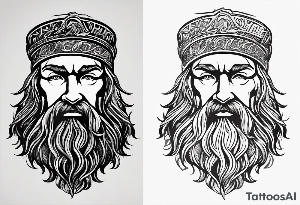 The name “odin” in script cursive writing and a dogs nose print at the end tattoo idea