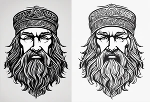 The name “odin” in script cursive writing and a dogs nose print at the end tattoo idea