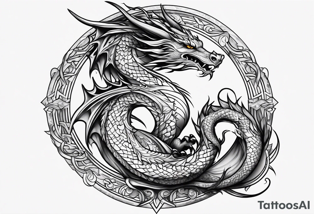 Sensual Dragon tattoo idea