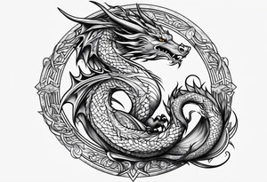 Sensual Dragon tattoo idea