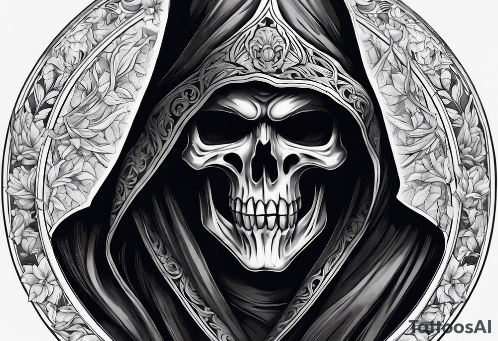 Continue a sleeve for a grim reaper shoulder tattoo tattoo idea