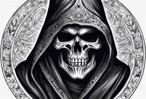 Continue a sleeve for a grim reaper shoulder tattoo tattoo idea