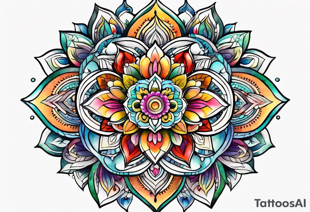 Mandala flower tattoo idea