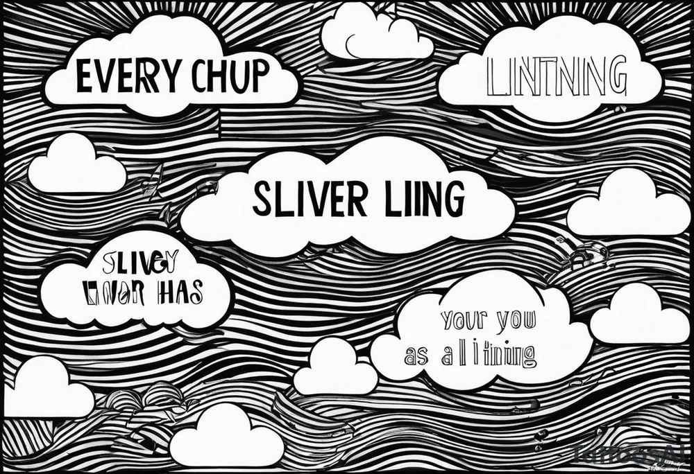 Every cloud has a silver lining tattoo idea