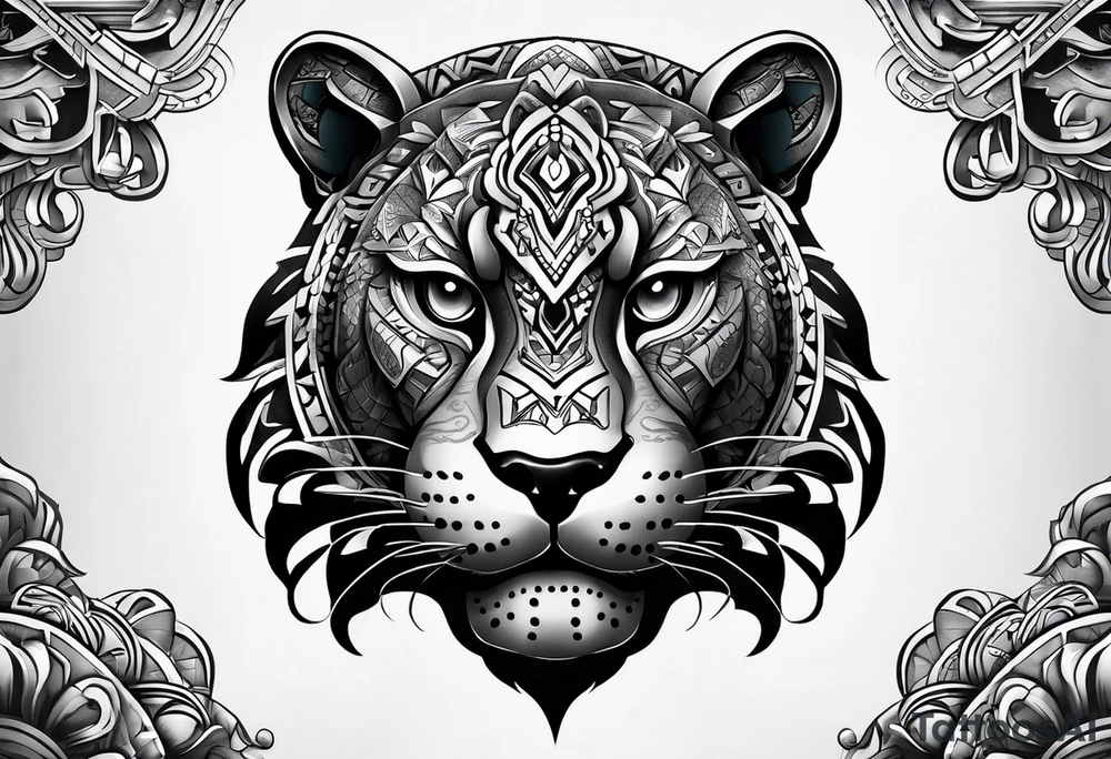 aztec black jaguar tattoo idea