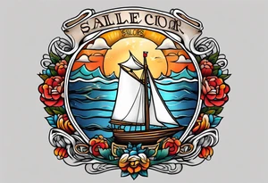 american traditional sailor tattoo idea