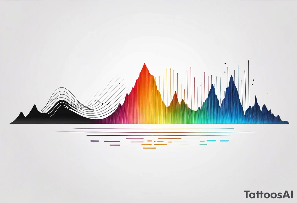 sound wave spectrum tattoo idea