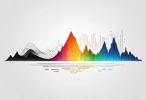 sound wave spectrum tattoo idea
