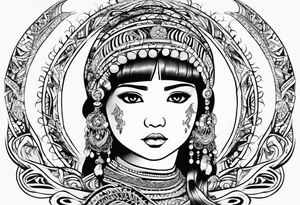Represents strength of a child tattoo idea