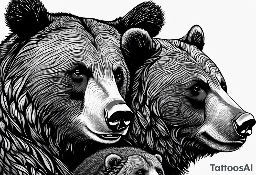 mamma bear and cub tattoo idea