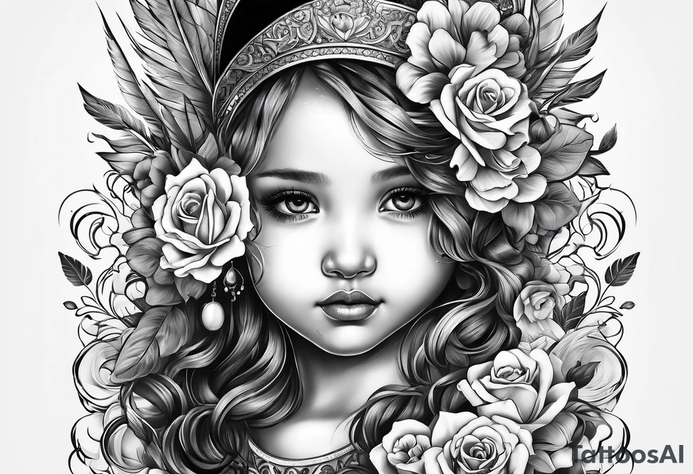 Baby nursing tattoo idea
