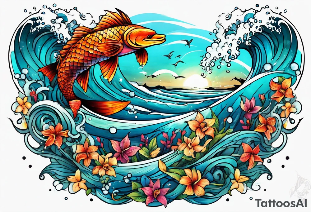 rough ocean tattoo idea