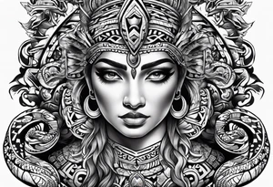 aztec snake tattoo idea