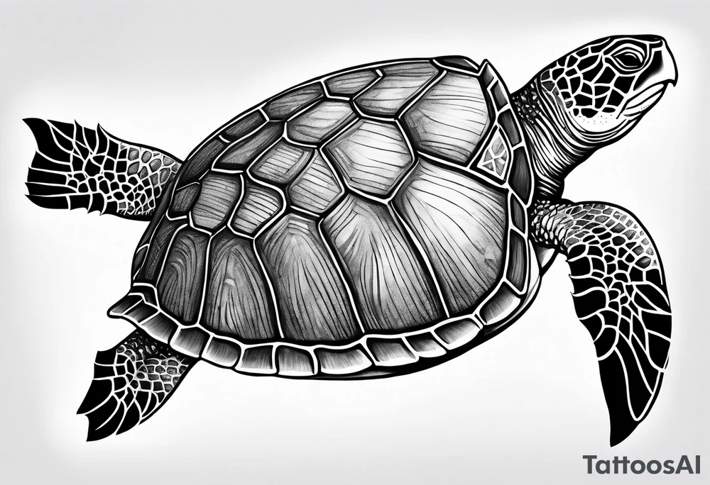 marine turtle tattoo idea