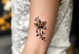 golden flower from tangled the disney movie tattoo idea