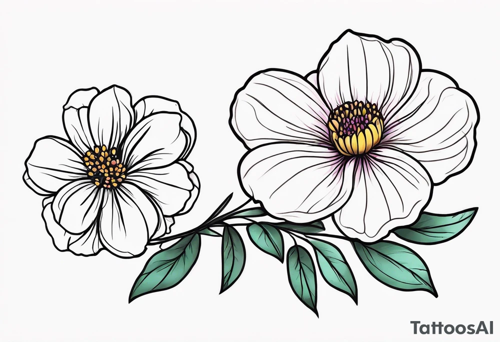 Heather and Tayah as a stem of a flower tattoo idea