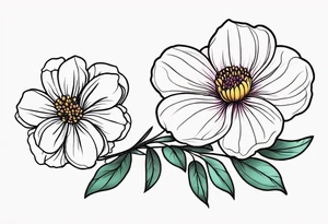 Heather and Tayah as a stem of a flower tattoo idea