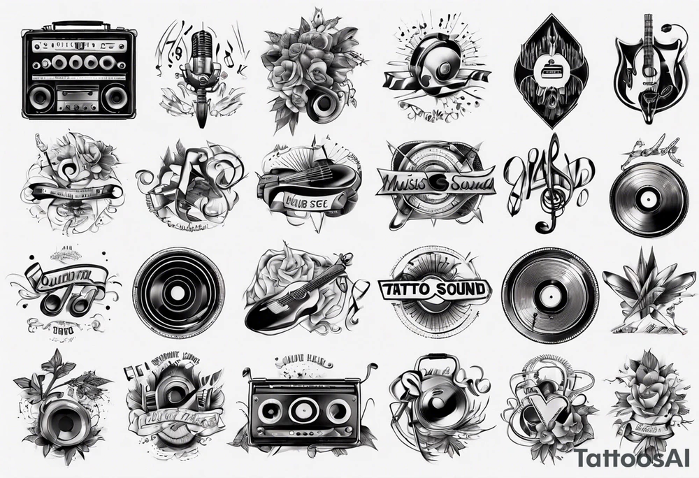 music sound tattoo idea