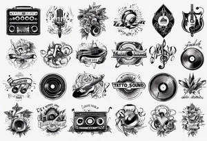 music sound tattoo idea